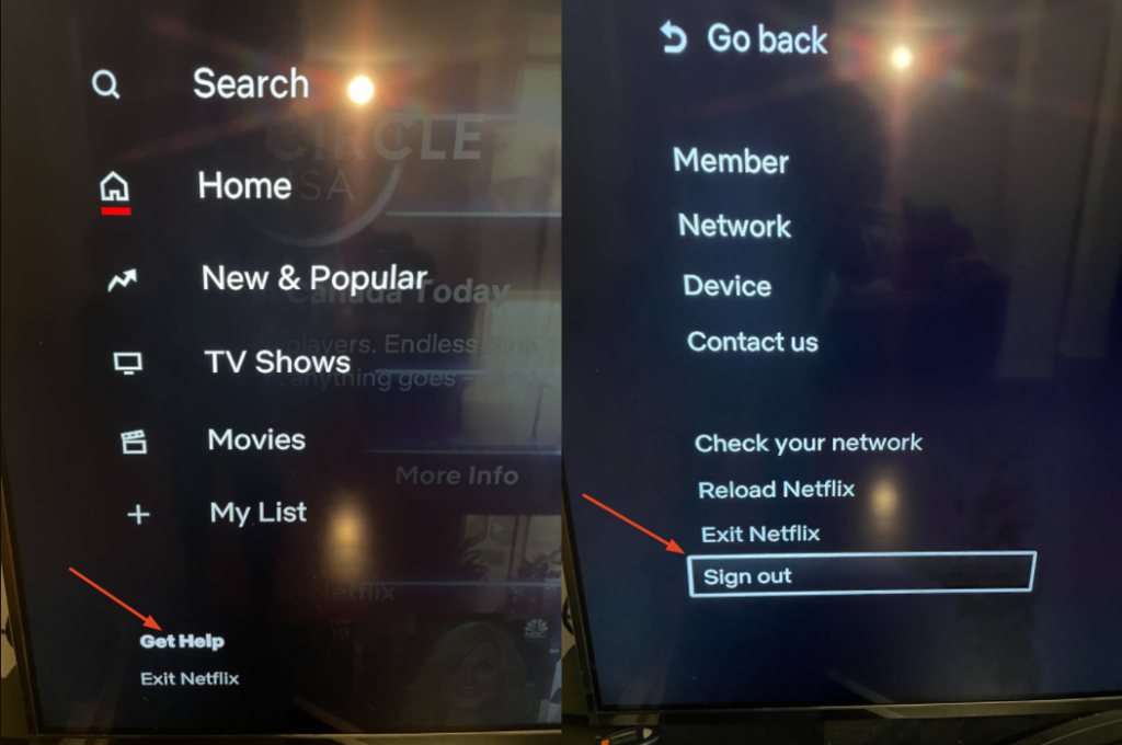 fix netflix not working by signing out of on TV