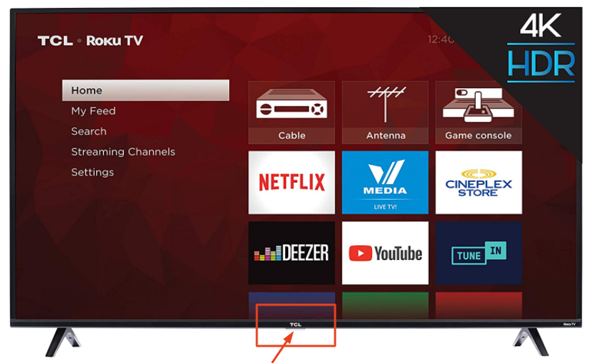 Where is the Power Button on TCL Roku TV