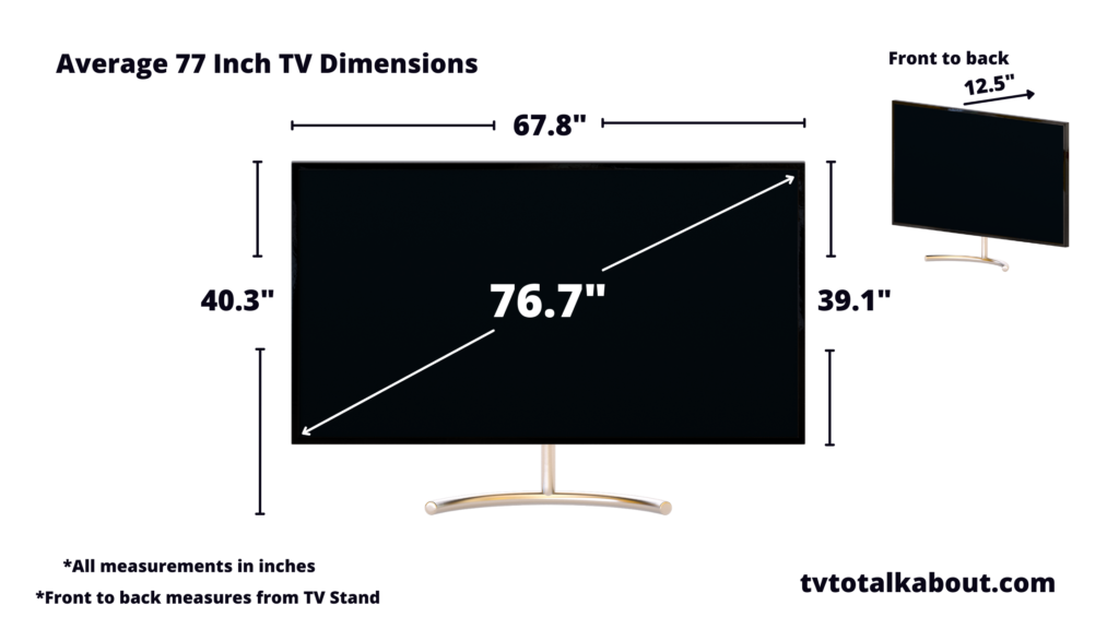77 Inch TV Dimensions