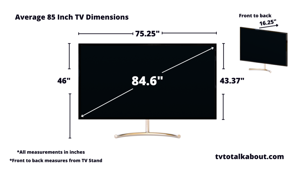 85 Inch TV Dimensions