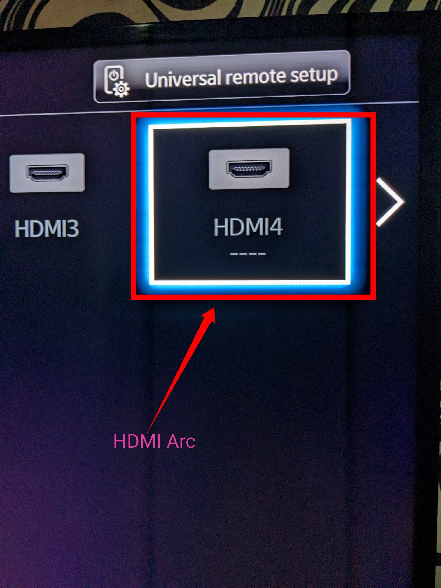 HDMI Arc on Samsung TV 