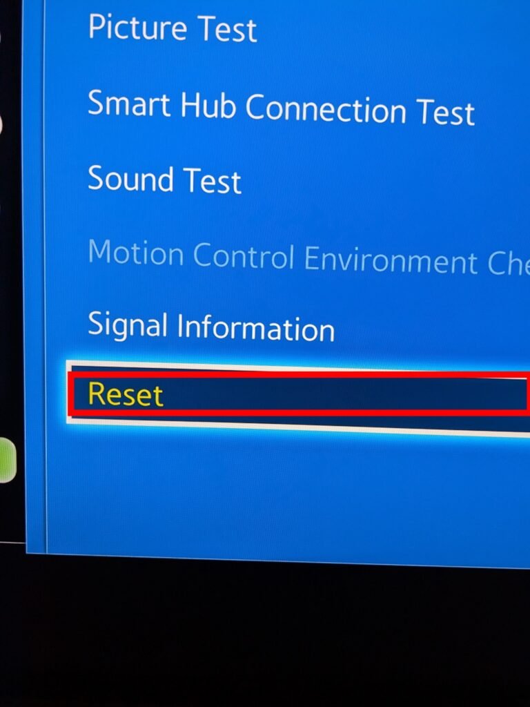Reset Smart Hub Samsung TV 