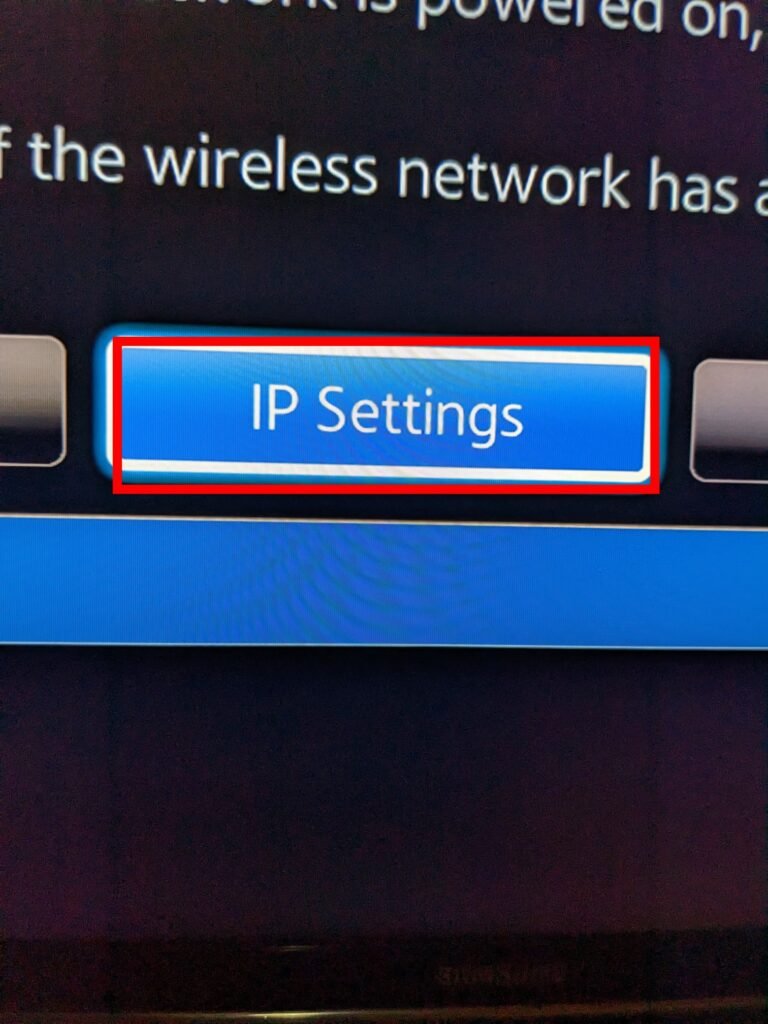 Samsung Smart TV IP settings 