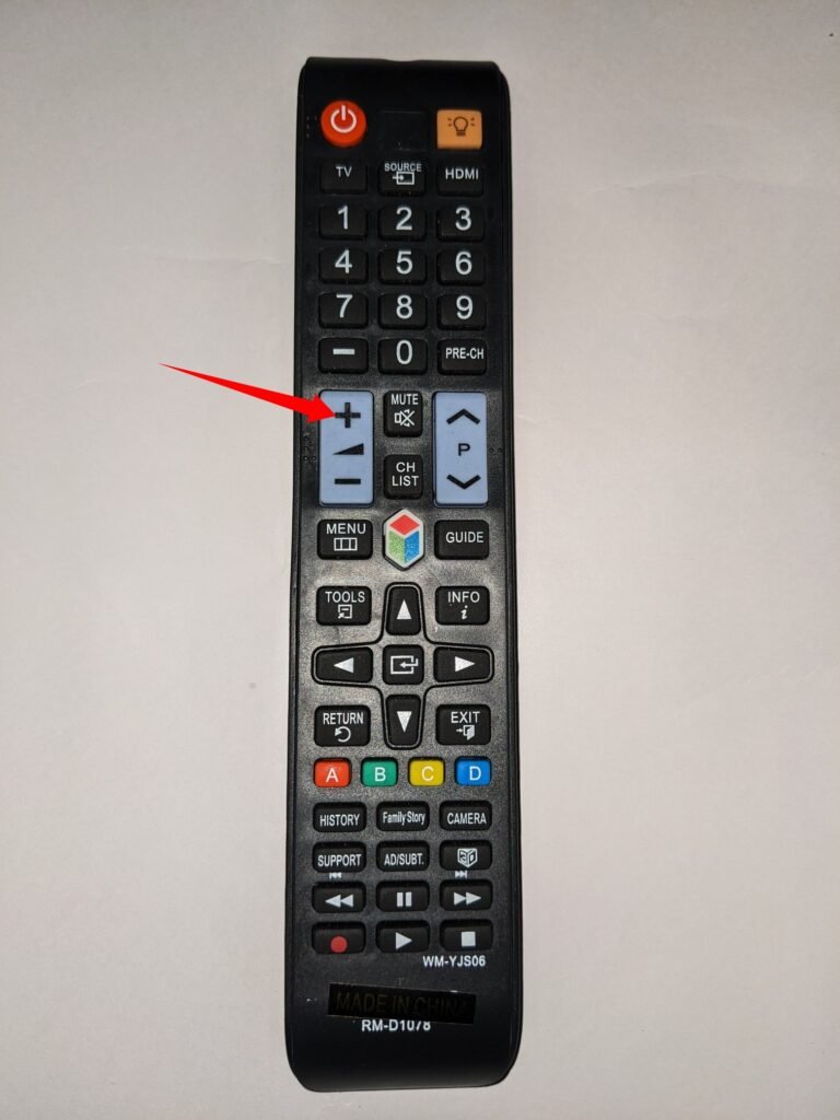 Volume Button on Samsung smart TV 
